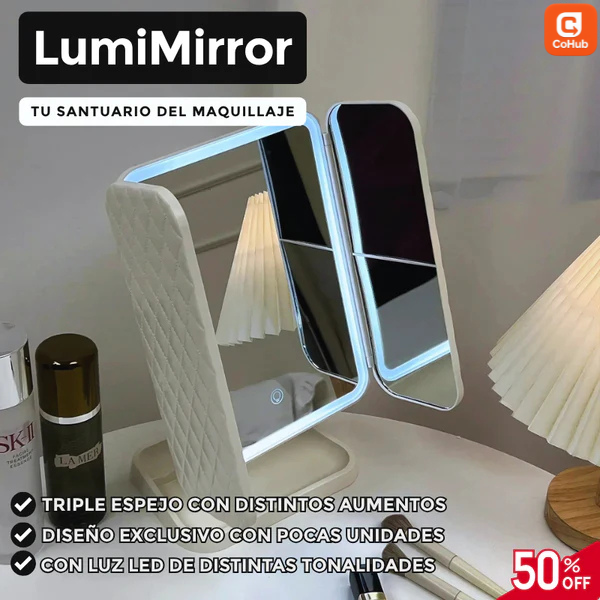 LumiMirror ✨ - Triple Espejo LED Para Maquillaje 💄🌟