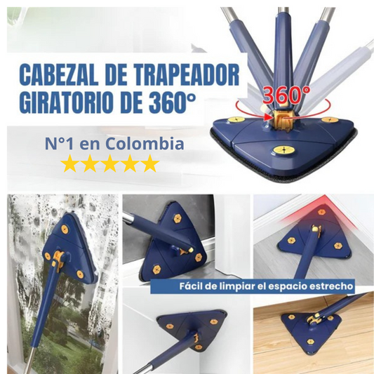 Mopa triangular 360º + 5 Recambios GRATIS