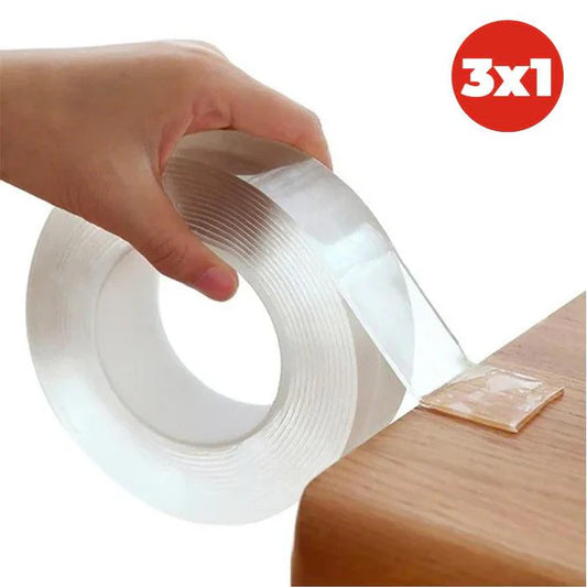 Cinta Doble Faz Lavable Y Reutilizable 3x1